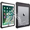 TECHGEAR Custodia impermeabile per iPad 9.7 2018/2017 [Custodia Poseidon] Custodia sottile antiurto cover impermeabile con la pellicola protettiva integrata + Supporto e tracolla per Apple iPad 9.7