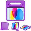 ProCase Custodia iPad A16 11 Generazione 11 Pollici 2025/10 Generazione 10,9 Pollici 2022 per Bambini, Cover Antiurto con Maniglia Convertibile -Viola
