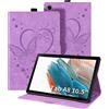 Auslbin Custodia per Samsung Galaxy Tab A8 2021 10.5 Pollice SM-X205/X200 Pelle PU La Farfalla Modello Cover Tablet Case con Supporto Funzione(Porpora)