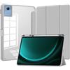 CAUHENYEE Custodia per Lenovo idea Tab 11 Cover, [Tripla Protezione] Antiurto, Chiusura Magnetica, Retro Trasparente - Custodia Protettiva Sottile con Funzione Sleep e Supporto Pieghevole - Grigio