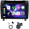 BYNYXI 4+64G Android 14 Autoradio per Mercedes SLK R171 W171 2004-2011 Navigatore GPS con Wireless Carplay Android Auto Radio DAB da 9 pollici 2 Din per Mercedes SLK Radio Bluetooth WiFi SWC