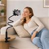 Generic Supporto flessibile per telefono da letto, supporto per telefono a collo di cigno per scrivania, rotazione a 360 gradi, staffa universale, supporto per tablet, nero