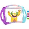 TopEsct Custodia per iPad Mini 5/4/3/2/1, in silicone, antiurto, con manico e supporto, viola e turchese