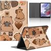Yimctoie Tablet Cover per Lenovo Tab M10 10,1 TB-X605F/X505F, Carino Cartone Anime Capybara Modello Cover con Funzione Pelle PU Holder Flip con Ultra Sottile Antiurto Regolabile Kawaii Tablet Protezione Case