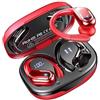 Ltinist Cuffie Bluetooth 5.4 Sport, Auricolari Bluetooth 75 Ore HiFi Stereo | Cuffie Wireless Impermeabili IPX8,4 ENC Cancellazione Rumore Mic,Con Display a LED,Headphones Per Corsa e Sport Estremi,Rosso