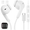 ASKUBSKU Cuffie USB C In-Ear per Samsung A57 A37 A56 A36 A27 5G Galaxy S26 S25 FE | HiFi Stereo Auricolari con Cavo Microfono Tipo C Headset USB C Connettore per iPhone 17 16 Pro iPad Air Xiaomi 17 15 Pixel 10