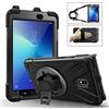 QUYISHAN Custodia per tablet compatibile con Samsung Galaxy Tab Active 2 8 2017 T390/T395/T397 W, tracolla e cavalletto rotante e manico, custodia protettiva robusta antiurto resistente, nera