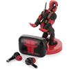 Cableguys Buds Pro Marvel Deadpool Cuffie wireless Bluetooth e Supporto telefono - Auricolari In-Ear con microfono, 28+ ore di autonomia, Auricolari con cancellazione attiva rumore, Certificazione IPX4