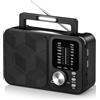 Tendak Radio Portatile FM/AM, Radio Portatile Ricaricabile 4000mAh | Radio Portatile a Batteria Con Funzionalità Bluetooth/Luce per La Lettura/TF, Ricarica USB-C