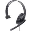 Manhattan 180498 cuffia e auricolare Cablato A Padiglione Ufficio USB tipo A Nero (HEADSET MONO USB-A ON-EAR- - POLYBAG ADJUSTABLE MICROPHONE)