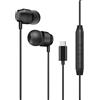 PALOVUE Cuffie USB C, auricolari magnetici In-Ear Type C con microfono compatibili con Galaxy S23 S22 S21 Ultra A54 A53, Google Pixel 7 6 5, One Plus 9 8 7T, iPhone 15 Series, Nero
