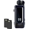 Tosuny Cuffie Wireless Retrattili, Cuffie Lavalier Bluetooth 5.4 con Microfono a Cancellazione del Rumore ENC, Display di Alimentazione a LED, Cuffie Intrauricolari Monoorecchio per la (BLACK)