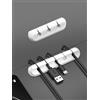 Generic Supporto organizer per cavi, adesivo resistente, per tenere ordinati i cavi di ricarica del telefono, per casa, ufficio, auto, scrivania, comodino (bianco, 3 + 5)