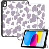Deokke Custodia Cover Custodia iPad (A16) 11a Generazione 2025 /iPad 10a Generazione 2022,Supporto Della Penna Soft Back Automatico Sleep/Wake Cover Ragazze Donne(Mucca Viola)