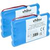 vhbw 2x batteria compatibile con Yaesu FT817, FT-817ND, FT-817 radio (1500mAh, 9,6V, NiMH)