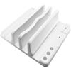 Generic Supporto verticale universale per computer portatile, nero, regolabile, per computer portatile, tablet, casa, ufficio, scrivania (bianco)
