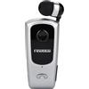 SQUADO Auricolari Bluetooth in-ear con clip, filo retrattile, microfono, cancellazione attiva del rumore