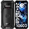 OUKITEL WP23 Plus Rugged Smartphone 24GB+256GB/1TB, 10600mAh Telefono, NFC | 6.52 Telefono Indistruttibile 2026, Android 15 Celluare Antiurto, 13MP Cellulare Impermeabile, Dual SIM/GPS/OTG, Nero