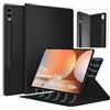 DAORANGE Custodia Cover Magnetica per Samsung Galaxy Tab S10+ Plus 2024 / S9 FE+ / S9+ 12,4 Pollici, Smart Sottile Con Portapenne Nascosto (Nero)