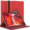 EAZY CASE - Custodia per Apple iPad Air 11 M3 (2025) tablet Cover protettiva Smart Cover Supporto rotante Astuccio pieghevole 360° girevole con funzione stand Similpelle Rosso
