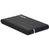 TOOQ TQE-2530B - HDD 2.5, (SATA I/II/III fino a 9.5 mm di altezza, USB 3.0), alluminio, indicatore LED, nero, 50 gr.