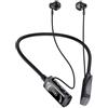 GZCRDZ Auricolare Girocollo TWS Bluetooth 5.3 Cuffie senza Fili Cuffie Stereo di Gioco Sport Auricolari di Ricarica Rapida Impermeabile Bassa Latenza (Nero)