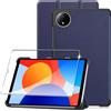 CAUHENYEE Custodia per Xiaomi Redmi Pad SE 8.7 (2024) Cover, Set Protettivo Tablet con 1 Proteggi Schermo, Funzione Supporto Verticale, Cover Protettiva per Xiaomi Redmi Pad SE 8.7 - Blu
