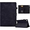 Generico DayQiQiPu Caso per Huawei MediaPad M5 Lite BAH2-W19, BAH2-L09 (10,1 Pollici) in PU Pelle Chiusura Magnetica Flip Cover Custodie Motivo a Cuori Lettere Con Supporto e Auto Wake/Sleep, Nero