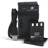 DSTE NB-3L - Set di 2 batterie agli ioni di litio e caricabatterie micro USB, compatibile con Canon PowerShot SD20 SD500 SD550 Digital IXUS 750 IXUS i IXUS i5 IXUS II IXUS IIs IXY