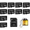 Lerdisk Confezione da 10 Schede Micro SD | Per Lettori MP3, Telefoni Obsoleti & Dispositivi SD | IP65, Antishock e Certificato CE (2GB (Classe 6))
