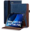 ONETHEFUL Custodia Cover per Samsung Galaxy Tab A6 10.1 2016 (SM-T580/T585) Protettivo Fascia Elastica Supporto in Pelle PU con Auto Svegliati/Sonno Blu