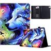 LSPCASA Custodia per Xiaomi Redmi Pad 2 Custodia 11 Pollici 2025 Premium PU Pelle Compatible per Redmi Pad 2 Tablet Case Flip Cover con scomparti per carte di credito e funzione leggio Star Wolf
