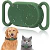 Ainiv Cani Porta Collare Compatibile con Samsung Galaxy SmartTag 2, SmartTag2 Impermeabile Case Flessibile in Silicone, Cover per SmartTag2 Tracker, Anti-Graffio, Protezione Case Cover, Verde Scuro