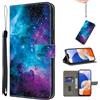 TUOLISG Custodia per Xiaomi Redmi Note 14 Pro/Pro Plus 5G, in pelle PU, con scomparti per carte di credito e funzione leggio per Redmi Note 14 Pro+, cielo stellato