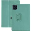 INSOLKIDON Compatibile Per BESTTAB W90 /BESTTAB T90 11 INCH Tablet Custodia protettiva in pelle Cover con Funzione di Supporto, Auto Svegliati/Sonno,Cover Protezione in PU Pelle (Verde)