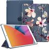 FINTIE Cover per iPad 9a/8a/7a Generazione 10,2 Pollici (2021/2020/2019) | Sottile Leggero Opaca Semi-Trasparente Custodia Case con Auto Sveglia/Sonno, Blooming Hibiscus