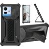 Aroepurt Custodia per CUBOT Note 50 Cover Custodia Case Ibrida [con Protezione dello Schermo in Vetro temperato] [Supporto Magnetico Pieghevole] [Resistente alle Impronte digitali Smerigliato] Nero
