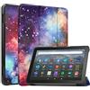FTRONGRT Cover Per Amazon Fire HD 8 2022 Cover, Ultrasottile Custodia in Pelle PU, Con stand Per Amazon Fire HD 8 2022 -Galassia