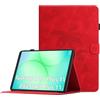 Oduio Custodia per Samsung Galaxy Tab A11+ A11 Plus 2025 11 Pollici/Galaxy A9+ A9 Plus 11 2023 (SM-X236B/SM-X210) Cover in Pelle PU Case Coperchio Multi-Angli Supporto Pieghevole Cover Protettiva- Rosso