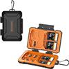 K&F Concept 25 Slot Memory Card Case Custodia per il trasporto impermeabile e antiurto, capacità 4 CF o 4 XQD, 4 SD, 12 TF, 4 CFexpress, 2 Nano SIM, 2 Micro SIM, 1 SIM Card