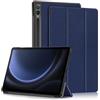 Yiernuo Custodia per Samsung Galaxy Tab S9 FE+/Tab S9 FE Plus/Tab S9 Plus 12,4 Pollici SM-X610/X616 X810/X816B/X818U Tablet,Ultra Sottile Cover con Funzione Supporto e Auto Sveglia/Sonno,Blu scuro