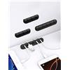 Generic Supporto organizer per cavi, forte adesivo da scrivania, per organizzare ordinatamente i cavi di ricarica del telefono, per casa, ufficio, auto, scrivania, comodino (nero, 3+3+5+5)