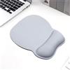 Generic Tappetino per mouse con supporto per il polso in gel, comodo tappetino per mouse con superficie liscia per poggiapolsi e base antiscivolo in PU per ufficio e casa, computer, 23,9 x 20,6 cm, grigio