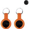 Generic Confezione da 2 custodie protettive per portachiavi MiLi Air Tracker, in silicone, resistenti ed eleganti, impermeabili, anti-caduta, per cani e gatti, colore arancione