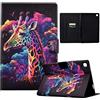 LSPCASA Cover Tablet Samsung A7 Per Samsung Galaxy Tab A7 10.4 2020 SM-T500/T505 Custodia Tablet In Pelle PU Folio Cover Auto Wake/Sonno Custodia Tablet Samsung A7 Giraffa