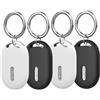NEWZEROL 4 Pezzi Cover Compatibile per Xiaomi Smart Tag | Cover Protettiva in Silicone Completa Copertura Protettiva Antigraffio con Portachiavi - Nero/Bianco