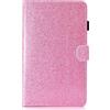Generico DayQiQiPu Custodia per Samsung Galaxy Tab A7 SM-T500/T505/T507/T509 10,4 Pollici in Pelle PU con Supporto Motivo Brillante Cover Flip Folio Copertura con Portafoglio e Auto Sleep/Wake Rosa