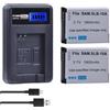 PowerTrust 2 batterie SLB-10A e caricabatterie per Samsung EX2F, ES55, ES60, WB200F, WB250F, WB280F, WB350F, WB500, WB550, WB700, WB750, WB800F, WB1100F, NV9, L10, L10, L10, 2 110, M. 310 W