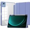 CAUHENYEE Custodia per Lenovo idea Tab 11 Cover, [Tripla Protezione] Antiurto, Chiusura Magnetica, Retro Trasparente - Custodia Protettiva Sottile con Funzione Sleep e Supporto Pieghevole - Lavanda