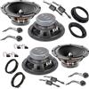 EvoTuning Kit 8 Casse Altoparlanti per VW Tiguan dal 2007 al 2024 Anteriori e Posteriori compatibile con Focal ASE165 Set 4 Woofer +4 Tweeter +4 Anelli +4 Cavi (No Plug and Play)